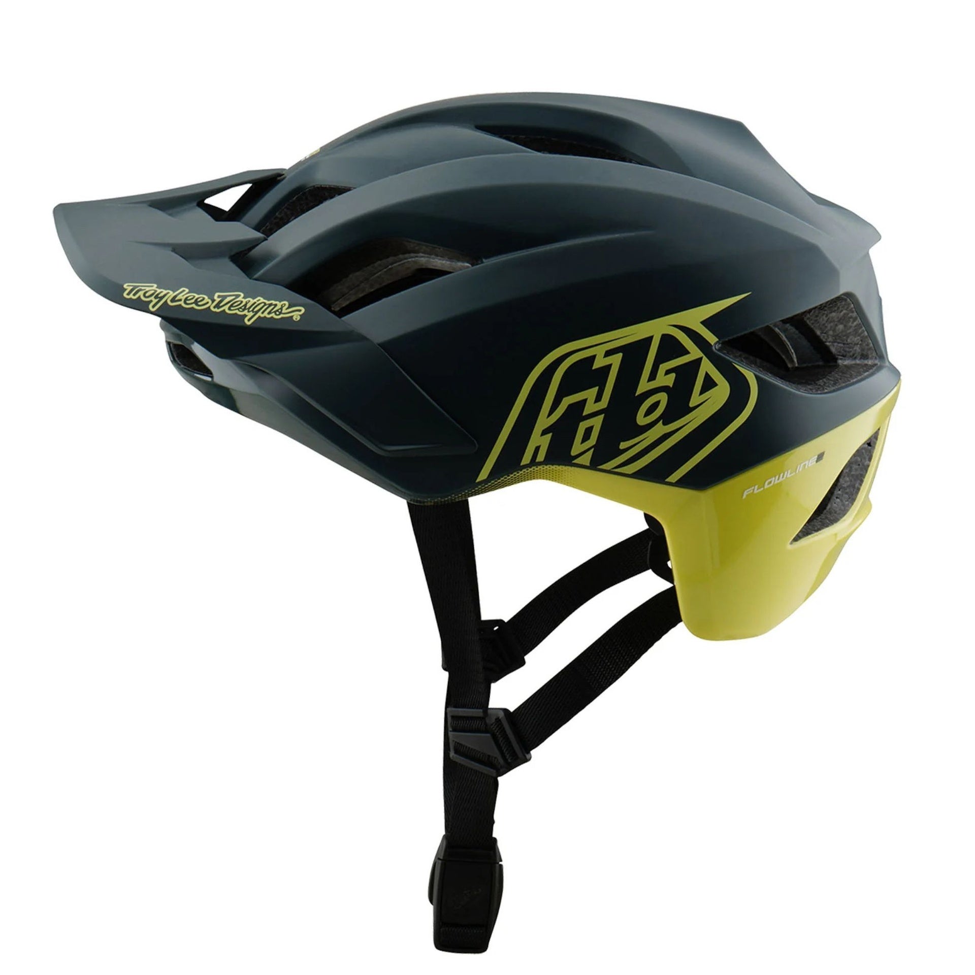 Casco Troy Lee Designs Flowline Se Badge Gray / Glo Yellow